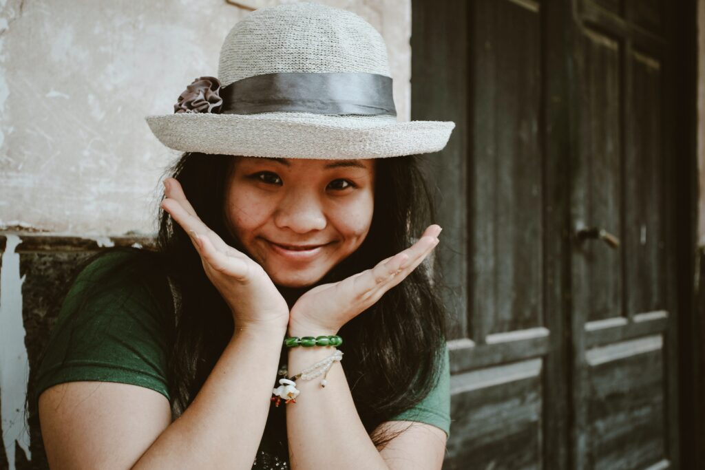 woman smiling for the camera