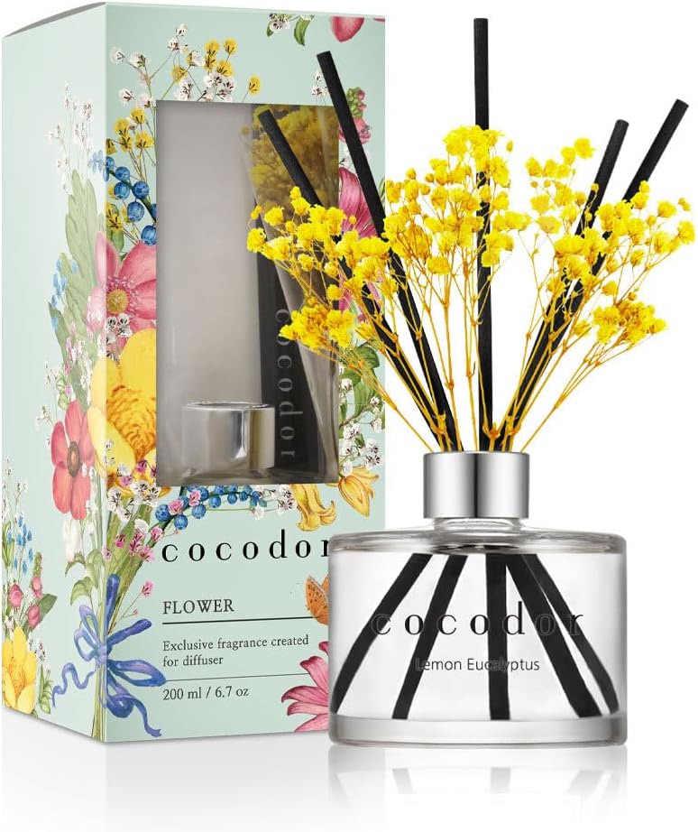 The Preserved Flower Reed Diffuser with packaging