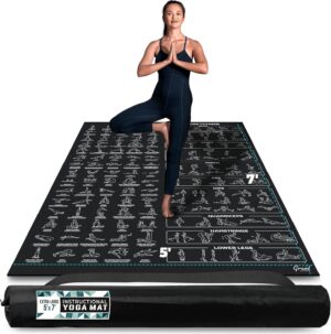 Extra-Large Instructional Yoga Mat