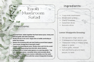 Recipe Card of Enoki Mushroom Salad