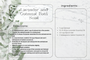 Lavender and Oatmeal Bath Soak Recipe