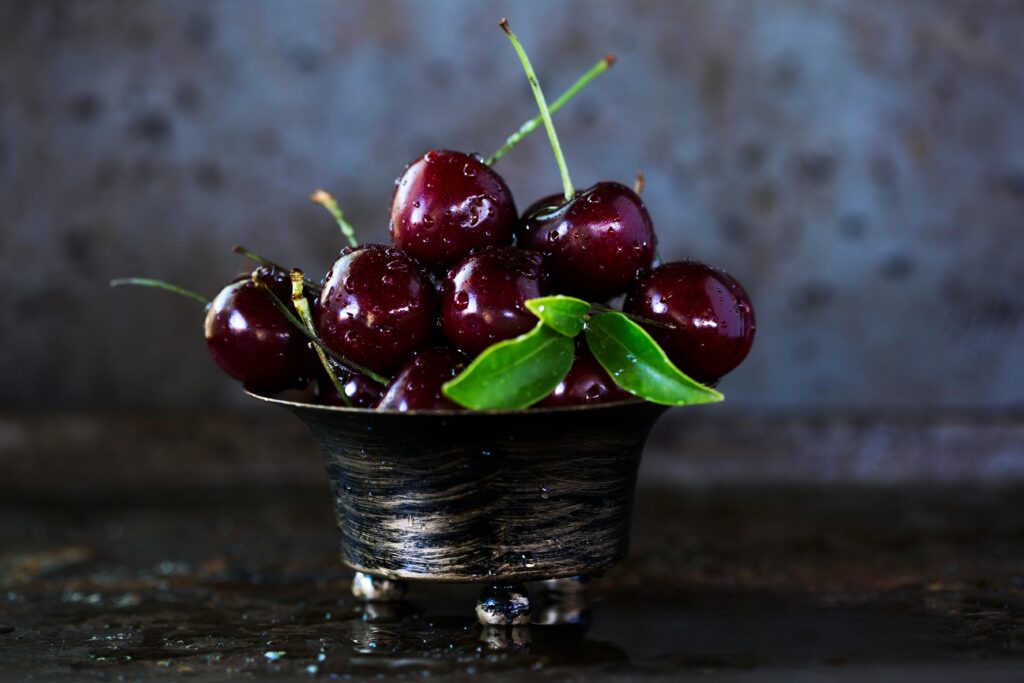 cherries in a bowl